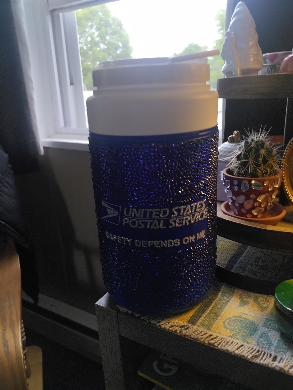 Blue Rhinestone Travel Water Jug - Picture 2 of 5